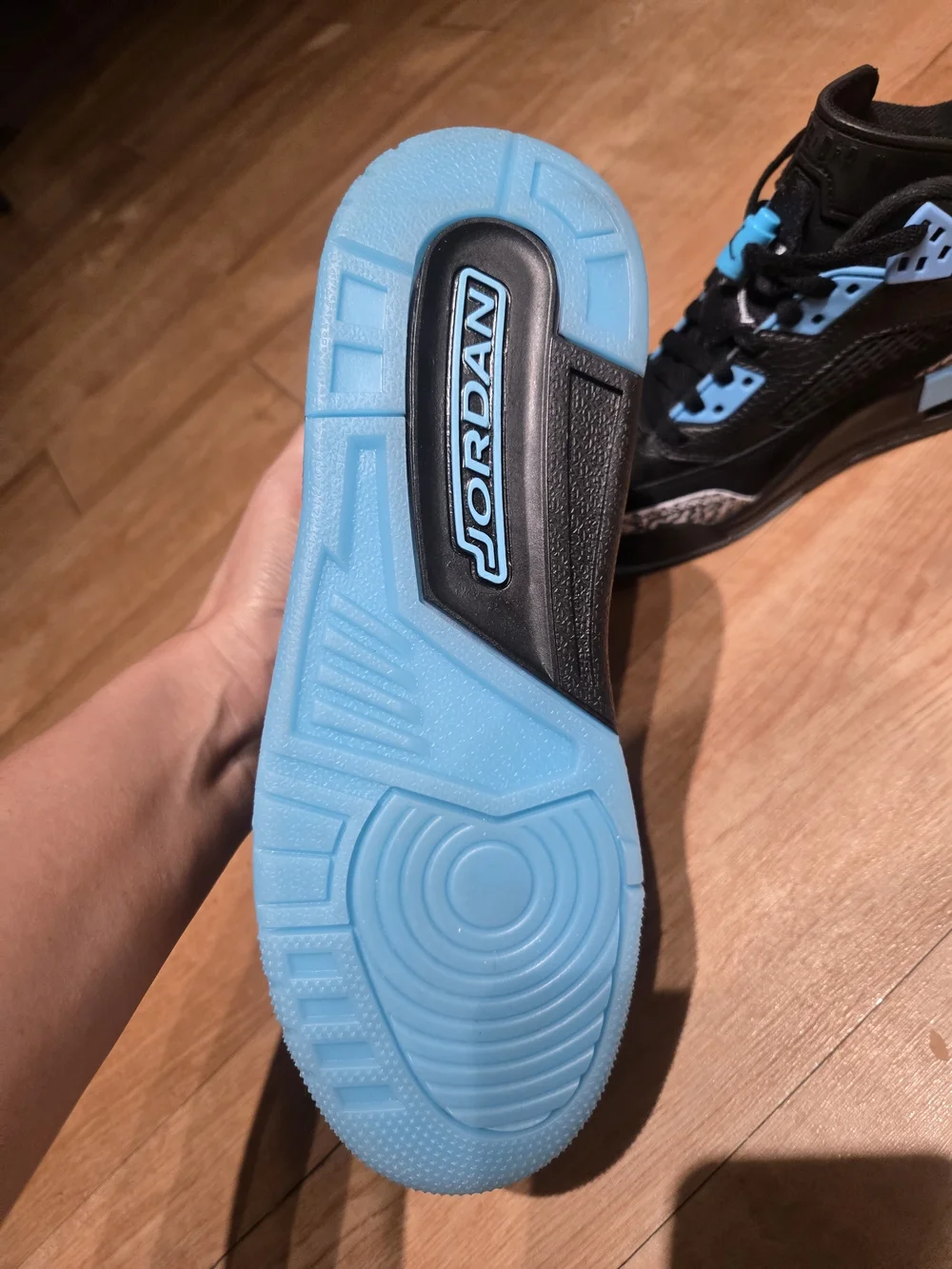Kids Black and Blue Basketball Sneakers